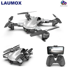 LAUMOX M76 RC Дрон с 4K 1080P HD двойной камерой WiFi FPV Профессиональный селфи Дрон оптический поток RC складной Квадрокоптер дроны