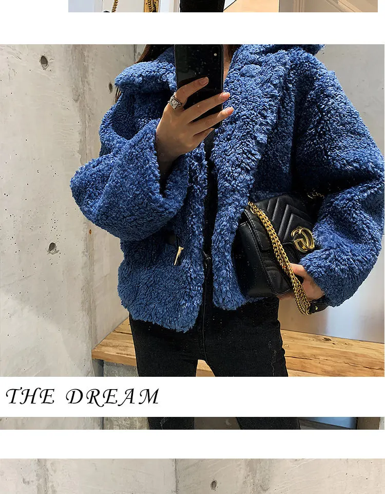 Autumn And Winter New Products Teddy Bear Thick Warm Composite materials Fur Coat Korean-style Fashion Debutante Elegant S