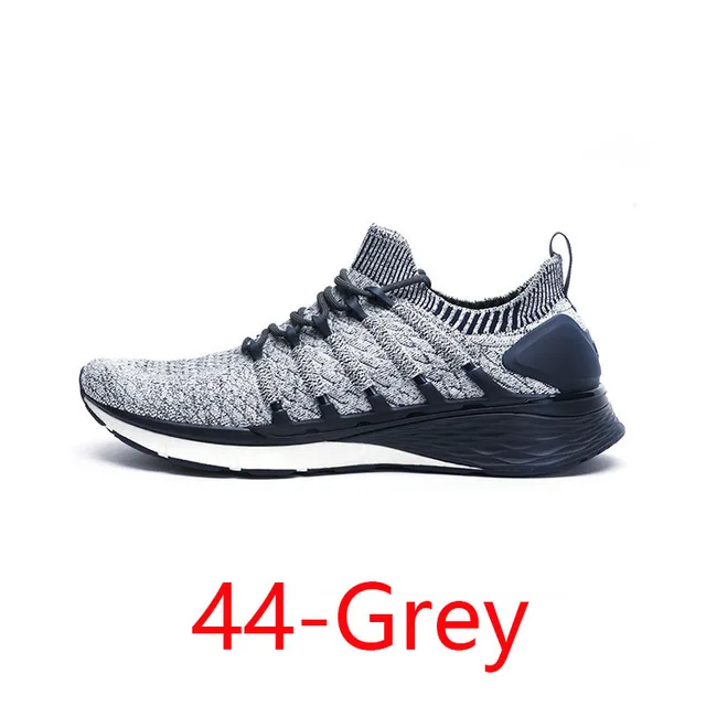 Xiaomi Mijia спортивная обувь 3 кроссовки 3 мужские уличные спортивные Uni-moulding 3D Fishbone замок система Вязание верх мужские кроссовки - Цвет: grey 44