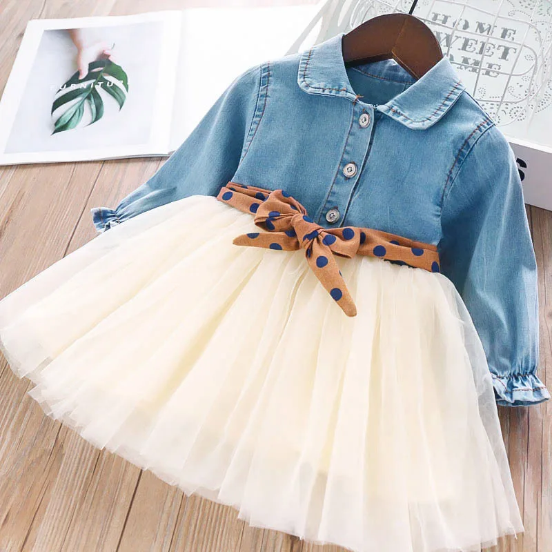

Mayfair Cabin Girls Dress New Autumn Party Dresses Long sleeve Princess Dress for Girl Kids Dress With Sashes Children Clothing
