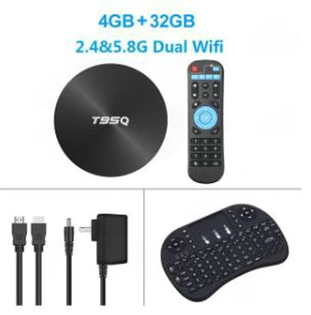 4G 32G I8-B CRENOVA T95Q Android tv Box 4K H.265 Ethernet 1000M Поддержка 3D 4 Гб ram 64G 32G 2,4G/5G WiFi телеприставка - Цвет: 4G 32G I8-B