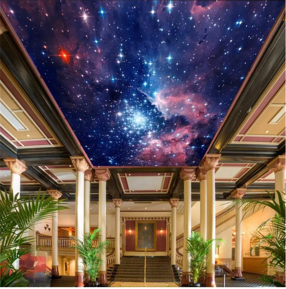 Custom 3D Photo Wallpaper Room Ceiling Mural Dream Cosmic Starry Sky Picture Backdrop For Wall Non-Woven Sticker | Обустройство дома