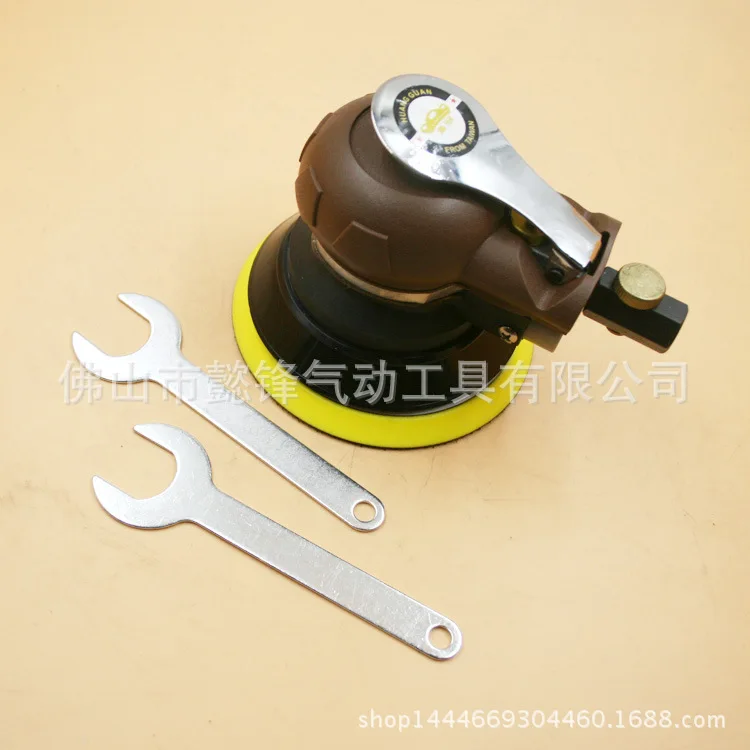 Taiwan Crown HG-6S Polishing 125 round Plates 5-Inch Pneumatic Sanding Machine qi mo Grinding Machine/Dry Grinding Sander