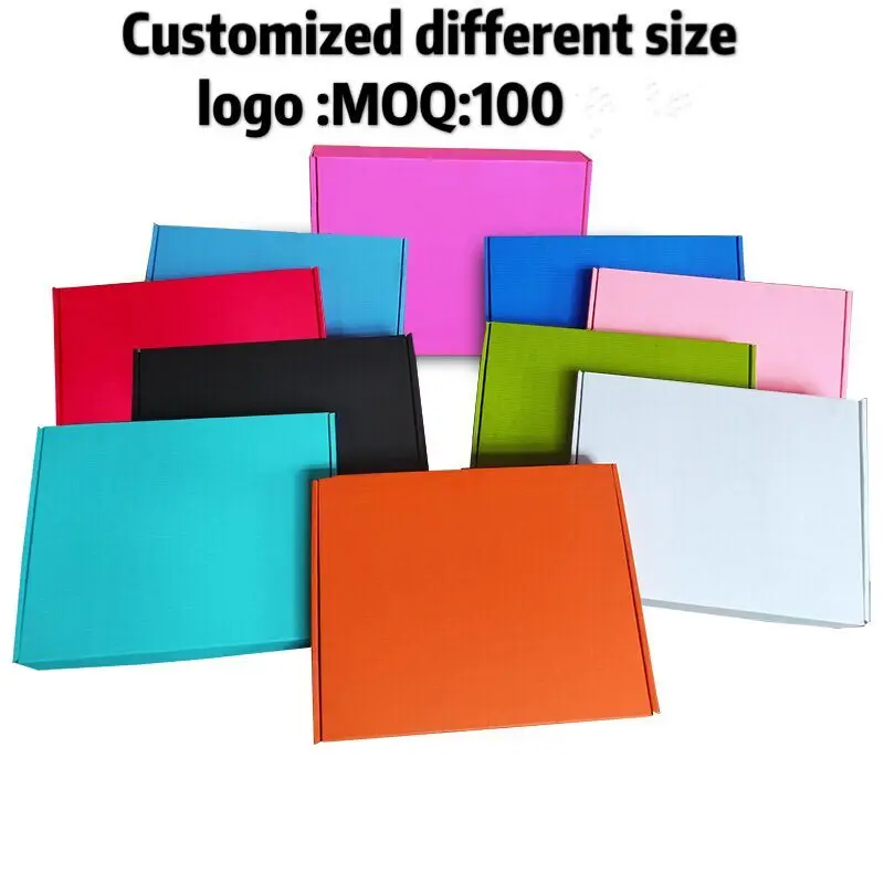 

pape box gift box 10pcs/lot Kraft Box Post Craft Pack Boxes Packaging Storage Kraft Paper Boxes Mailing Box 3 layers