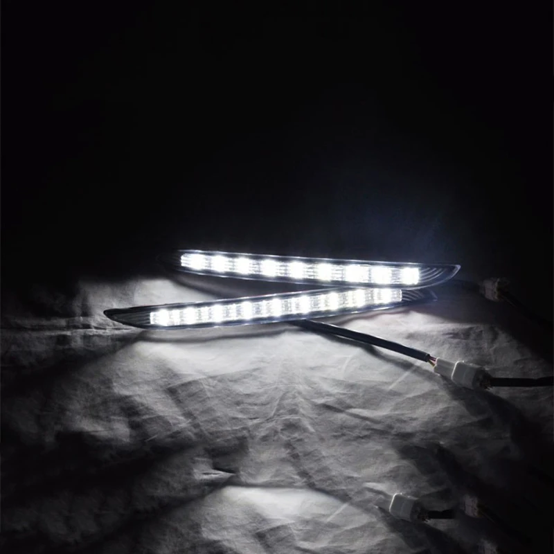 2 шт. для Kia K2 и для Kia RIO 2011- 6000K белый светильник Светодиодный дневной ходовой светильник DRL Автомобильная противотуманная фара