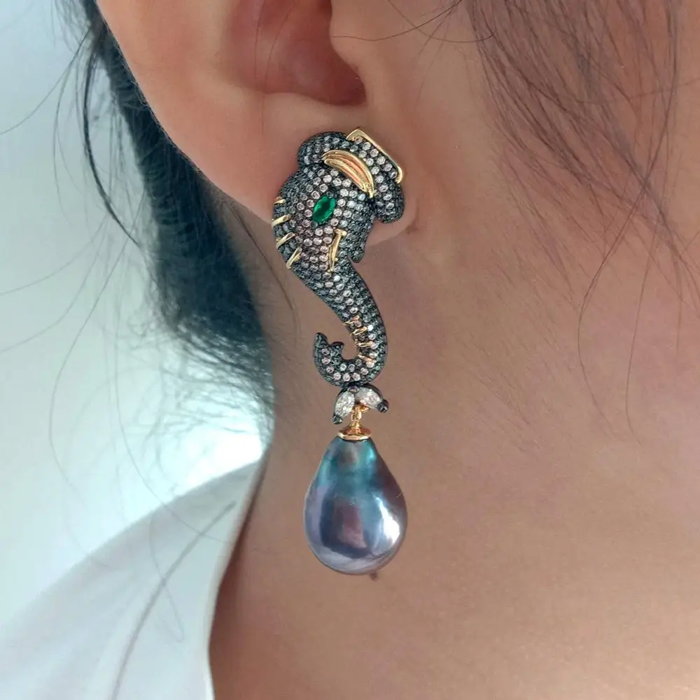 Серьги-гвоздики YYGEM из натурального нуклеированного пламенного шара в стиле