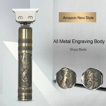 

Hair Trimmer For men Portable USB Charge Retro Engrave Powerful Haircut Machine Hair Tool Male Hygiene Razor shaver for men