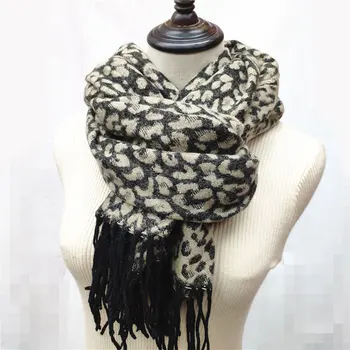 

New 2019 Brand Women Scarf Winter Tassels Lady Shawls Leopard Cashmere Pashmina Hijabs Scarves Wraps Bandana Foulard Poncho