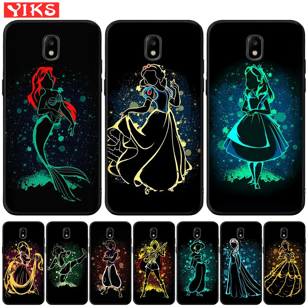 

New Snow White Ariel Alice Queen Princess Case For Samsung Galaxy J3 J5 J7 2016 2017 J2 Prime G530 j4 J6 Plus 2018 Cover Fundas