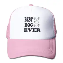 Лучшая Собака Мама когда-либо сетки бейсболка унисекс Регулируемый Дальнобойщик стиль шляпы розовый