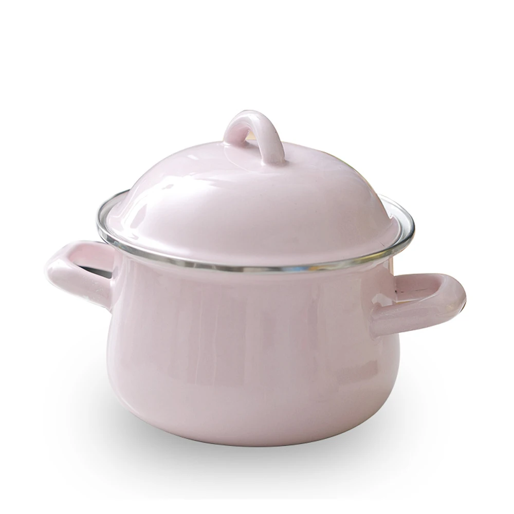 Горшок для супа, эмалированный горшок, японская керамика с крышкой, молочная посуда для варки, пароварка, детская еда, мультяшная чашка газовая, индукционная плита