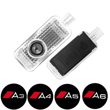 

2pcs LED Car Door Warning Light For Audi A6 C5 C6 A3 A4 B6 B7 A5 Car Door Light A3 A4 A5 A6 Logo Projector Lamp Courtesy Light