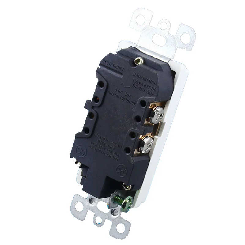 1 Stück Weiße Amerikanische 2-Wege-PC-Panel-Steckdose, Wandsteckdose Typ 120, Doppelte US-Steckdose NEMA 5-15R 5-20R, Stromsteckdose 114x70mm 15A 20A – Detail 7