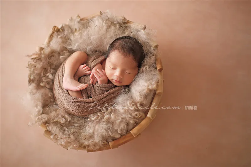 Аксессуары для фотографирования новорожденных, гладкая корзина из дерева ручной работы, диван-кровать, реквизит для фотосессии, Recien Nacido