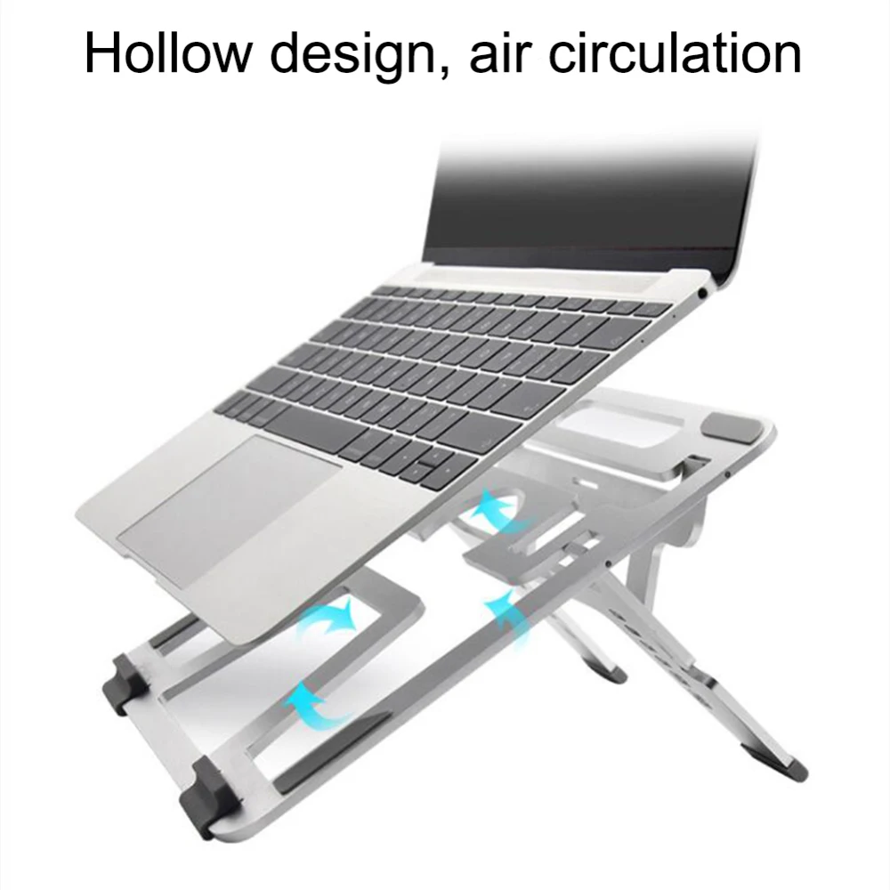 Подставка для ноутбука портативный складной алюминиевый держатель для охлаждения ноутбука Настольный Противоскользящий стенд держатель для MacBook Air Pro подставка