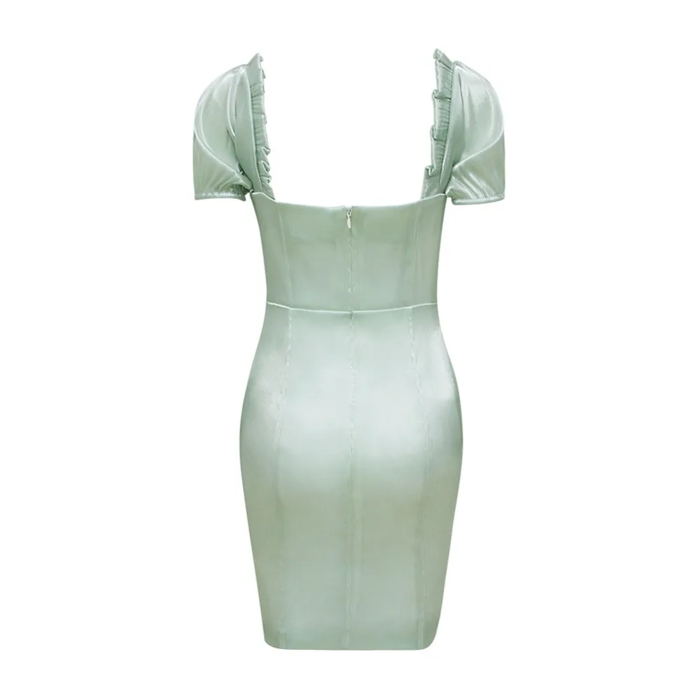 New Luxury Sexy Puff Sleeve Women Summer Dress New Arrivals Designer Fashion Party Dress Clubwear Vestido
