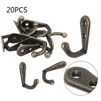 

20Pcs Vintage Style Rustic Cast Iron Wall Coat Hooks Hat Hook Hall Tree Hardware Wall Hooks High Quality Bathrooms Bedrooms Rack