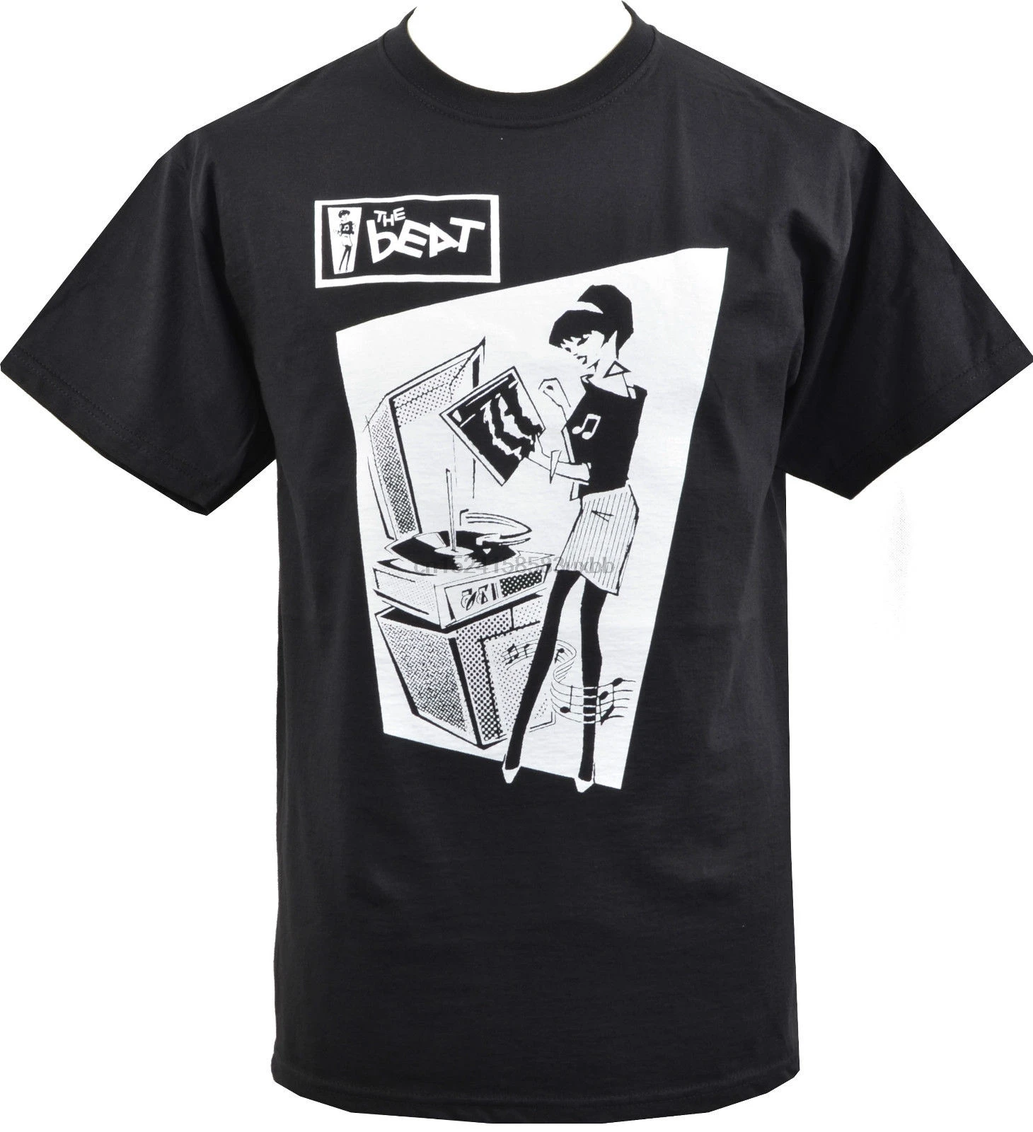 Мужская черная футболка THE BEAT GIRL СКА мод панк два тона SPECIALS MADNESS S-3XL Милая для