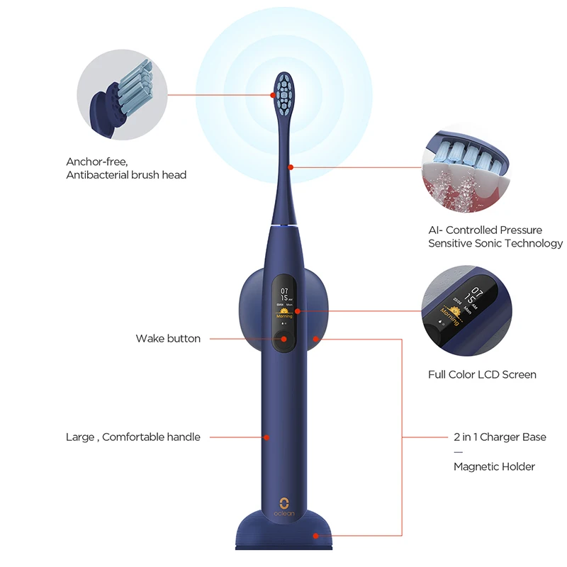 Global Version Oclean X Pro Sonic Electric Toothbrush Adults Smart Color Touch Screen Sonic Electric Tooth Brush App Control Global Version Oclean X Pro Sonic Electric Toothbrush Adults Smart Color Touch Screen Sonic Electric Tooth Brush App Control