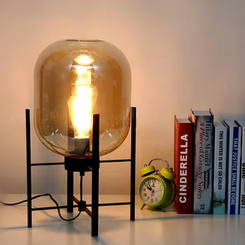 

Simple creative personality Glass Table Lamps For hotel home Living Room standing lamp study bedroom bedside lamps Floor lamp