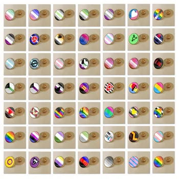 

Round LGBTQ Gay Badge Bear Tolos Transgender Pansexuality Master Slave Lipstick Lesbian Bisexual Rainbow Pride Lapel pins
