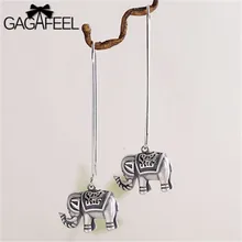 GAGAFEEL, S925 Стерлинговое Серебро, серьги-капли, милый слон, длинные Подвесные серьги Элегантные ювелирные изделия для женщин