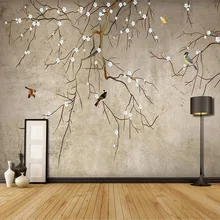 Обои на заказ, ручная роспись, ручная работа, цветок, птица, слива, фон для украшения стен, живопись, высококачественный водонепроницаемый материал