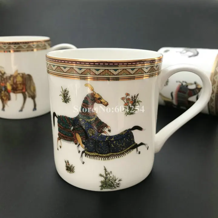 Классическая фарфоровая кружка кофе с золотом кружка для чая керамические кофейные чашки набор конского молока чашки новинка рождественские подарки