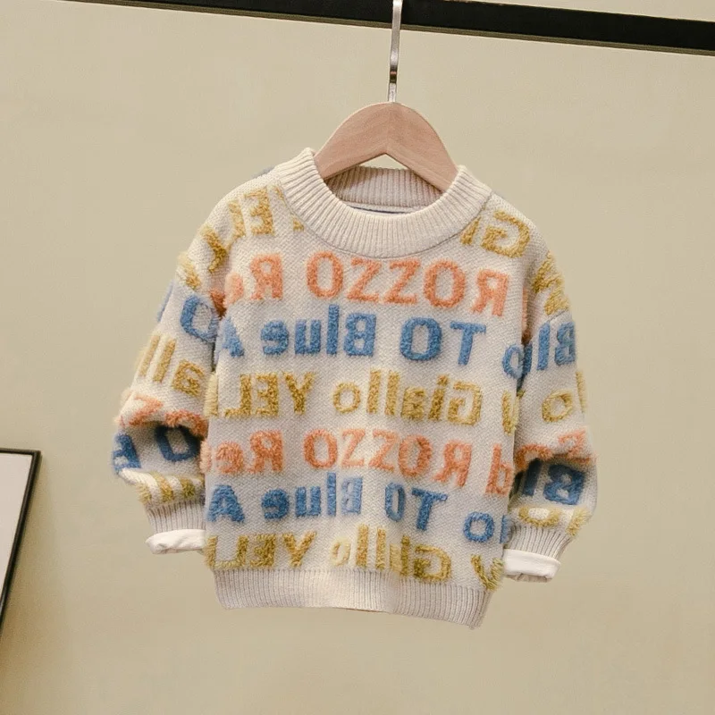 

Childrenswear Western Style Sweater 2019 New Style Kids Spring And Autumn BOY'S Korean-style Children Zhejiang Province Sweater
