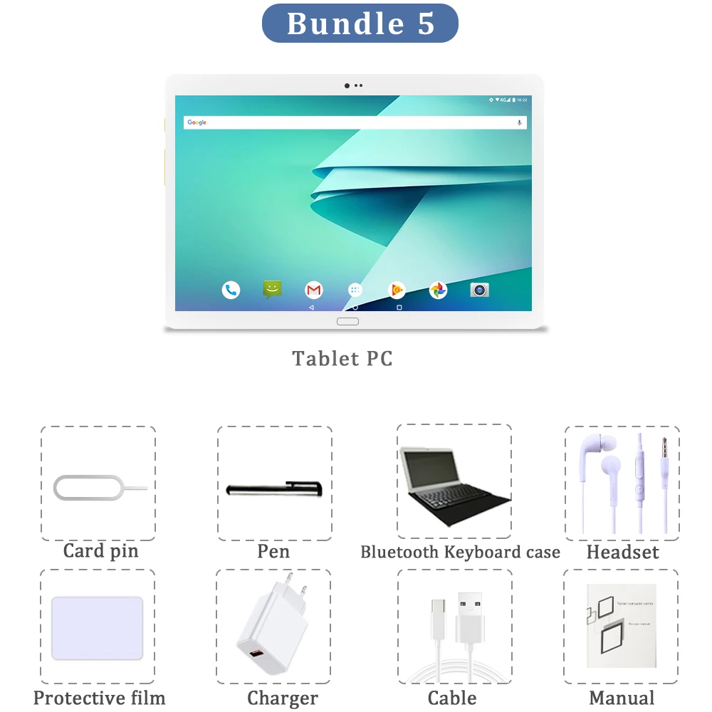 2021 Hot Sell 10.6 Inch 10 Core 6+128GB Android 8.0 WiFi Tablet PC Dual SIM Dual Camera Bluetooth 5G WiFi Call Phone Tablets 10" latest tablets Tablets