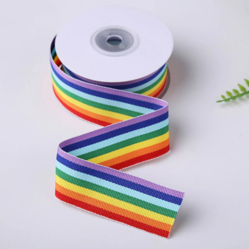 5 Yards Beautiful Rainbow Ribbon For Wedding Decoration Gift Wrapping Hair  Bows Diy Christmas Ribbon