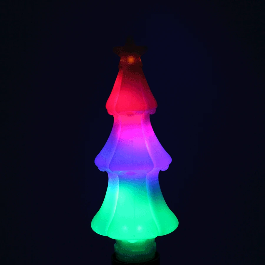 Подарок рождественское ночное освещение светодиодный уличный светильник E27 Рождественская лампа пламя красочные огни 110 В украшение лампы
