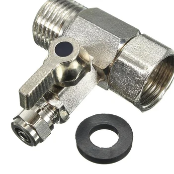 

Zinc Alloy Feed Water Adapter 1/2'' to 1/4'' Faucet Water Filter Ball Valve Tap Tee Connector Valve For Hardware Tools
