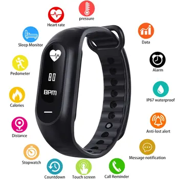 

B15p Smart Bracelet Touch Screen Smartband Heart Rate Monitor Blood Pressure Call Reminder Message Smart Watch Men Women