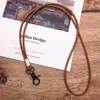 Genuine Leather Cell Phone Lanyard Neck Strap Holder Key Lanyard ID Badge Holders Phone Neck Straps with Keyring For iPhone ► Photo 3/6
