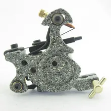 Один изготовленный на заказ Профессиональный Топ углеродистая сталь 10 обмоток татуировки машина пистолет для комплект татуировки инструменты поставки HTM74