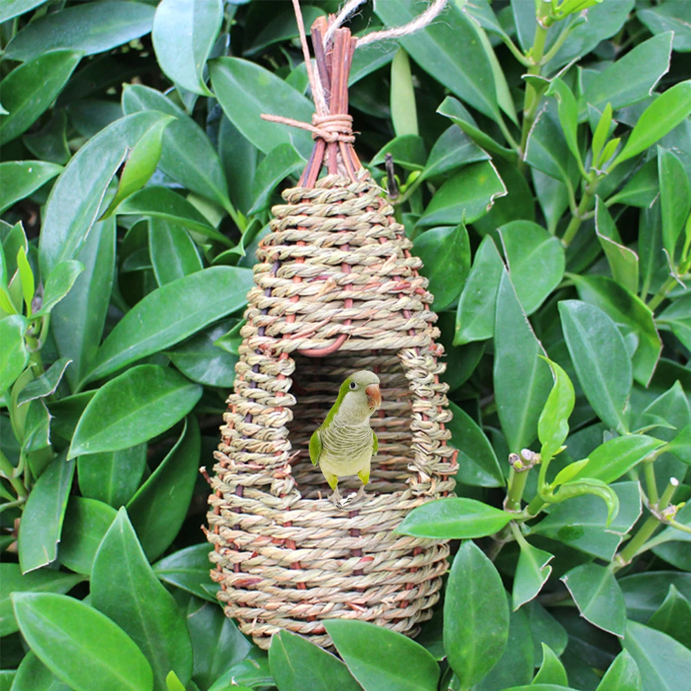 Подвешиваемая клетка для сада Колибри DIY для дома, птичьего дома, воробей, теплое ремесло, ручная работа, трава