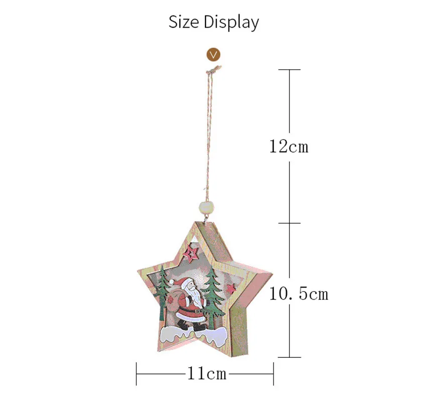 Креативный светодиодный светильник, подвесная Рождественская елка, подвеска, звезда, автомобиль, сердце, деревянные украшения, рождественские, вечерние, новогодние украшения
