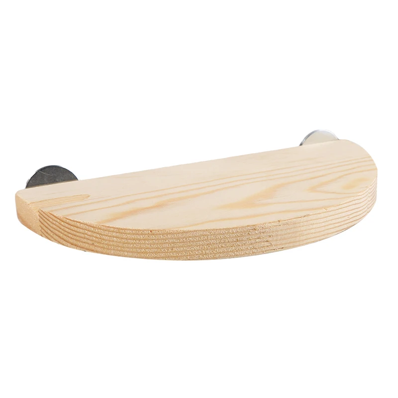 Bird Parrot Wood Platform Hamster Branch Perches Station Board For Bird Cage Accessories Parrot Semicircle Bird Jumping Platform