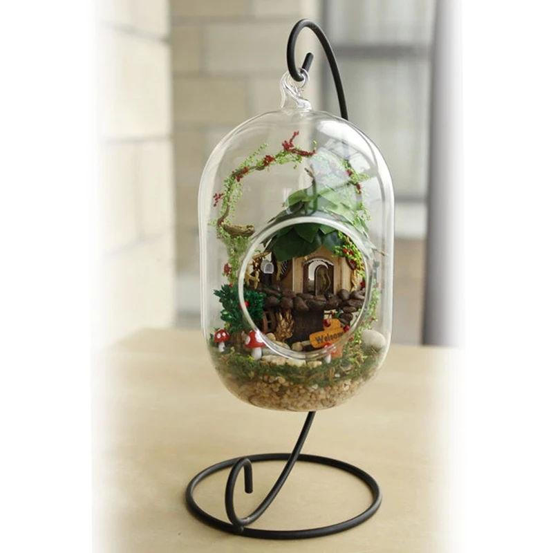 GN01 DIY Миниатюрный Кукольный домик сказочные садовые украшения аксессуары для дома наборы с хрустальным стеклянным шаром подвесные украшения