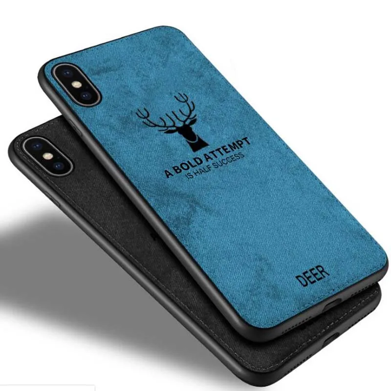 Мягкий чехол для телефона из ТПУ с рельефным рисунком оленя iPhone 7 Защитная пленка