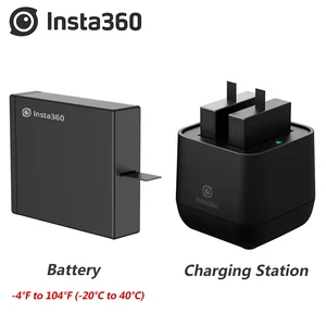 Оригинальные комплекты аккумуляторов Insta360 ONE X 1200Mah для холодной погоды, зарядное устройство Insta 360, панорамная камера, 1 час, быстрая зарядка - изображение