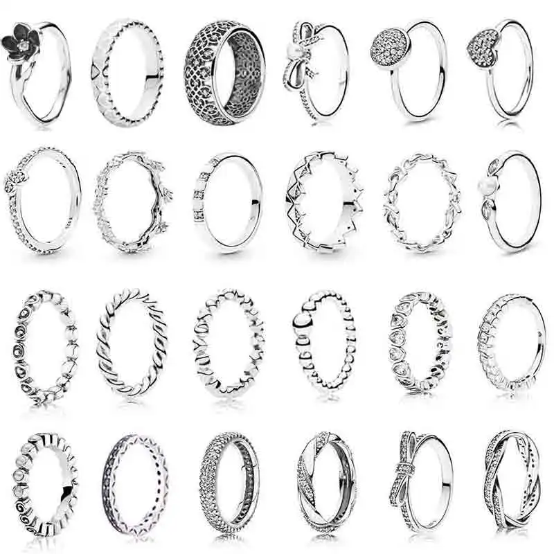 

PDB JZ 15 High Quality Original 925 Silver Fashion Personality DIY Ring Woman Jewelry Gift Wedding Party Jewelry Free Shipping
