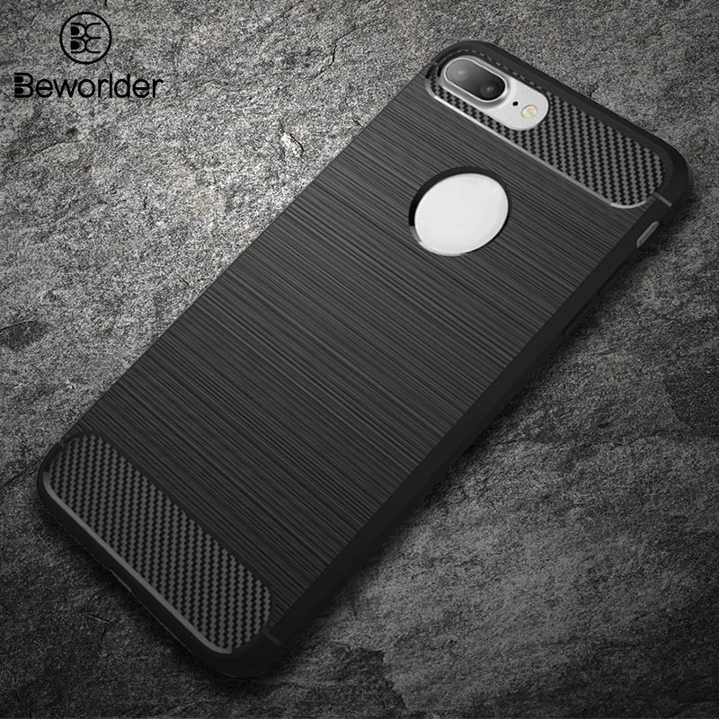 For iphone 6s Plus SE iphone X Xs Cases Carbon Fiber Soft TPU Fitted Cover For iphone 7 Plus Phone Case iphone 8 plus
