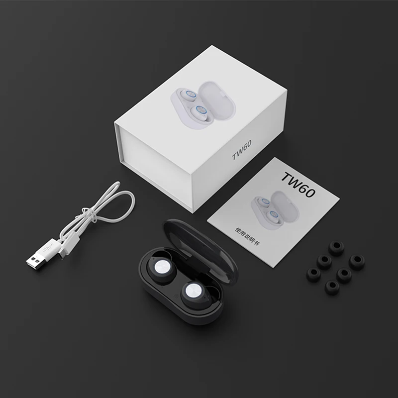 TWS TW60 розовые светящиеся наушники милые бинауральные Bluetooth 5,0 беспроводные наушники сенсорное управление Hifi стерео наушники с шумоподавлением