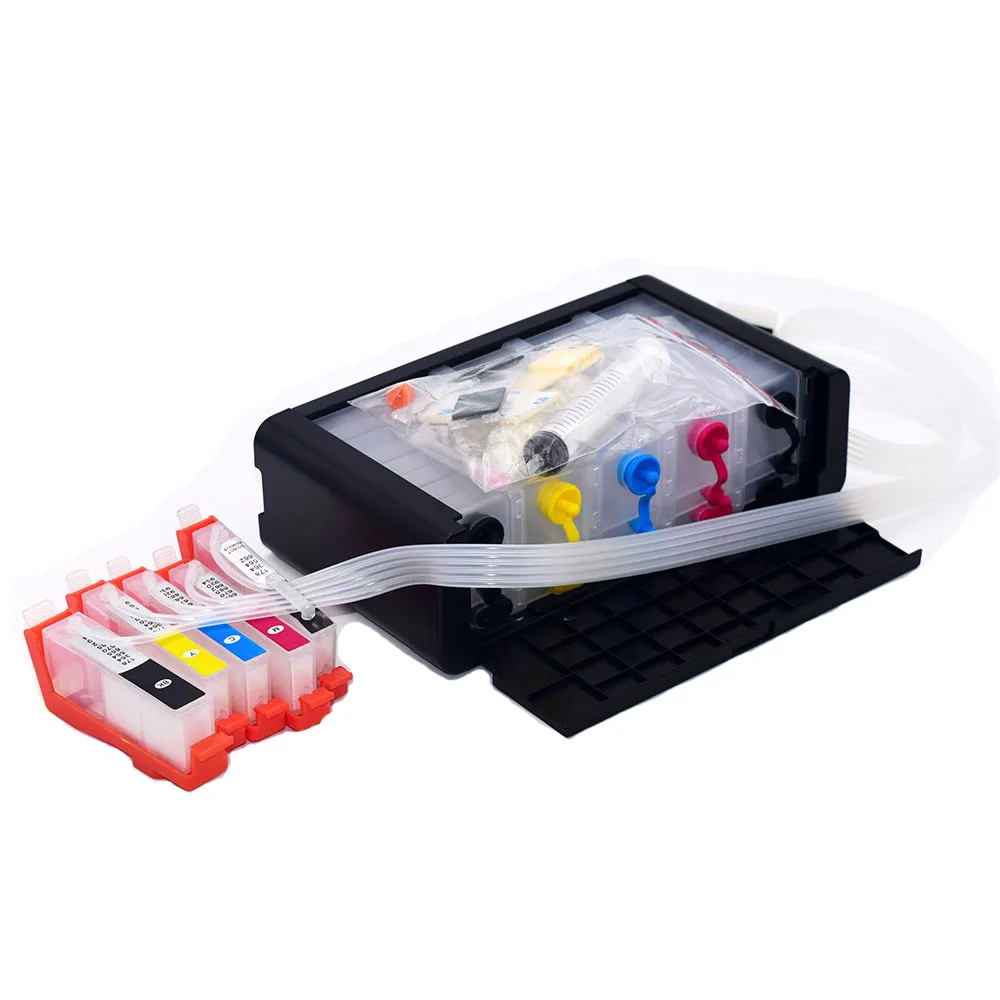 For HP Photosmart C5380 C6380 D5460 C309a printer Bulk Ink System 5 Color for HP 178