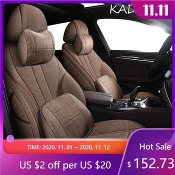

KADULEE Custom Flax car seat cover set For Ford Everest Territory Explorer Mustang Ranger Automobiles Seat Covers car seats