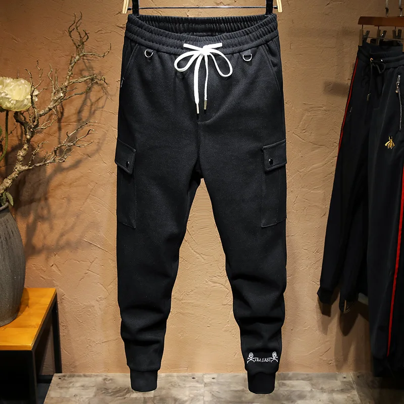 

Lennon ming Autumn And Winter Main Push Embroidery Knitted Big Brand Casual Pants