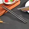 1-5 Pair Stainless Steel Chopsticks Metal Chop Sticks Tableware Silver Gold Multicolor Wedding Party Festival Supplies 3