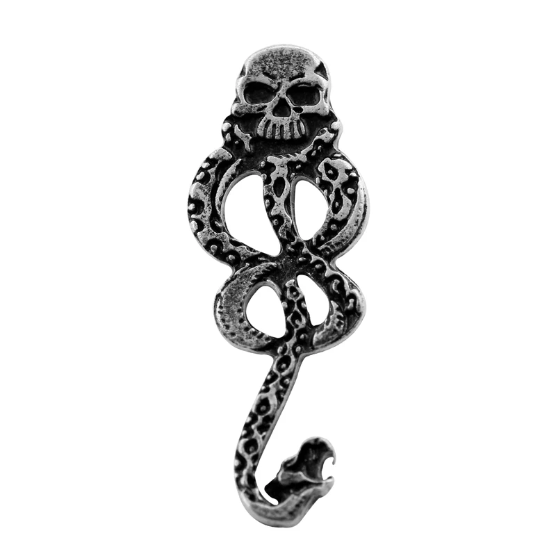 Devil snake Волшебная школа змея «Слизерин» броши значок булавки уникальное украшение для одежды шляпа рюкзак Аксессуары Металлическая Бабочка Пряжка ювелирные изделия - Окраска металла: Devil snake